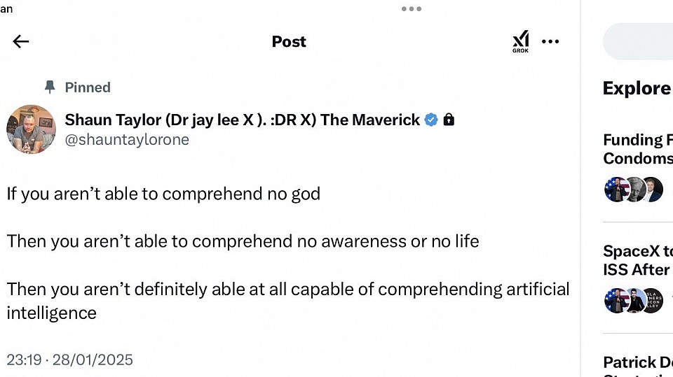 If you aren’t able to comprehend no god  Then you aren’t able to comprehend no awareness or no life  Then you aren’t definitely able at all capable of comprehending artificial intelligence